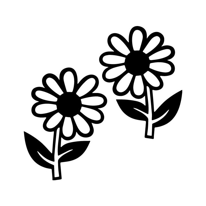 Daisy Flower Stickers – Spring Floral Decals (2-Pack)