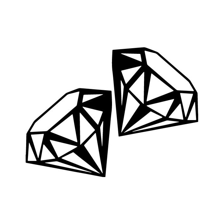 Diamond Gemstone Stickers – Luxury Crystal Decals (2-Pack)
