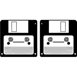 Floppy Disk Stickers – Retro Nerd Geek Decals (2-Pack)