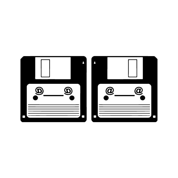 Floppy Disk Stickers – Retro Nerd Geek Decals (2-Pack)