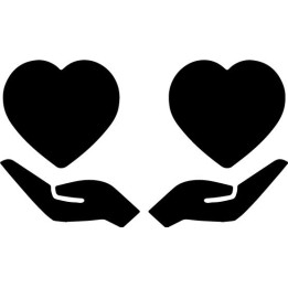 Hands Holding Heart Stickers – Love Decals (2-Pack)