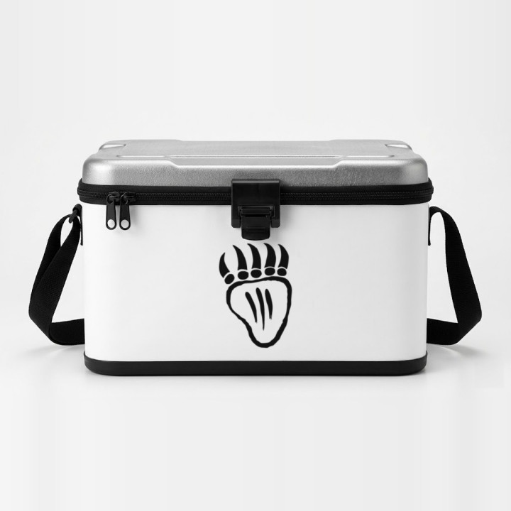 Bear Paw Scratch Marks sticker on a cool box