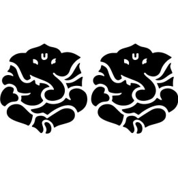 Ganesh Stickers – Hindu Elephant Deity Decals (2-Pack)