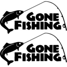 Buy Gone Fishing Vinyl Decal Online