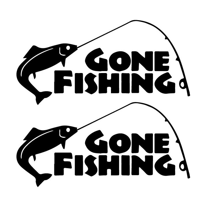 Buy Gone Fishing Vinyl Decal Online