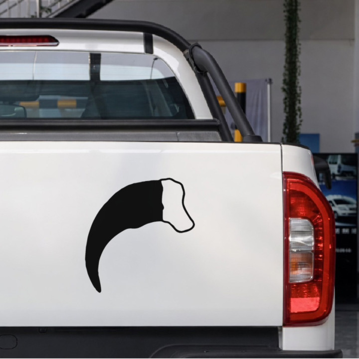 Grizzly Claw sticker on a pickup tailgate