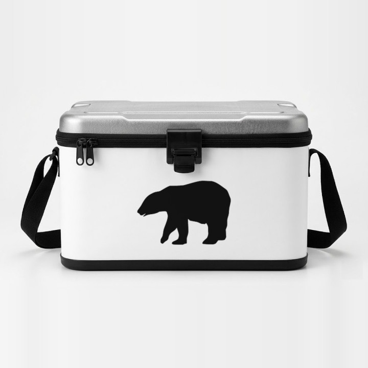 Polar Bear sticker on a cool box