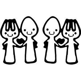 Happy Couple Fork & Spoon Stickers – Kawaii Decals (2-Pack)