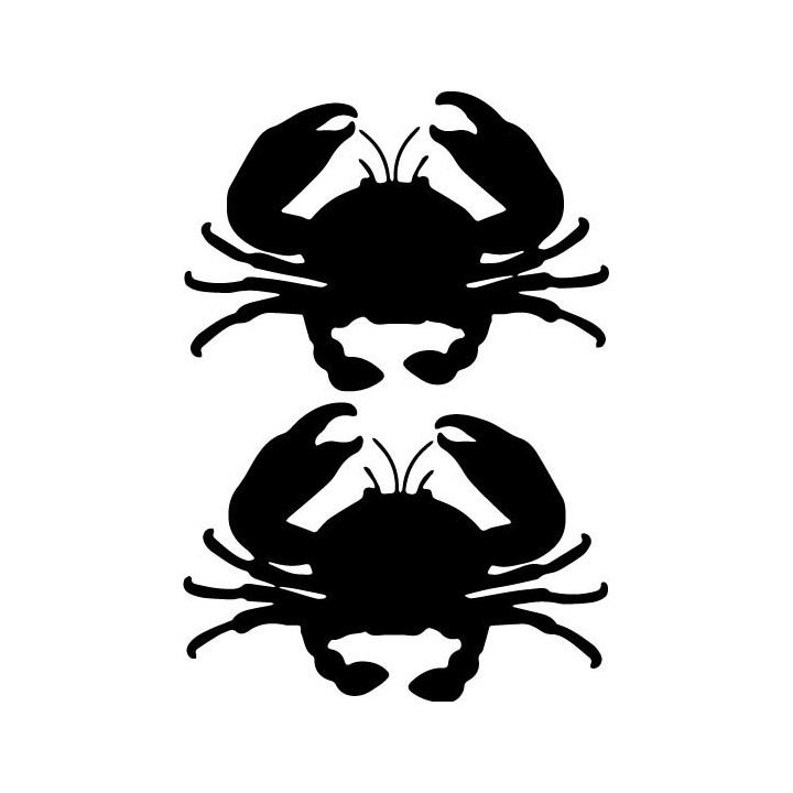 Cancer Zodiac Stickers – Horoscope Crab Decals (2-Pack)