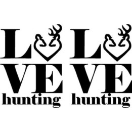 Buy Hunting Love Deer Decal Sticker Online