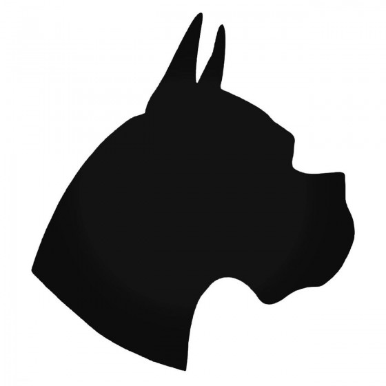 Boxer Dog Head Decal Sticker