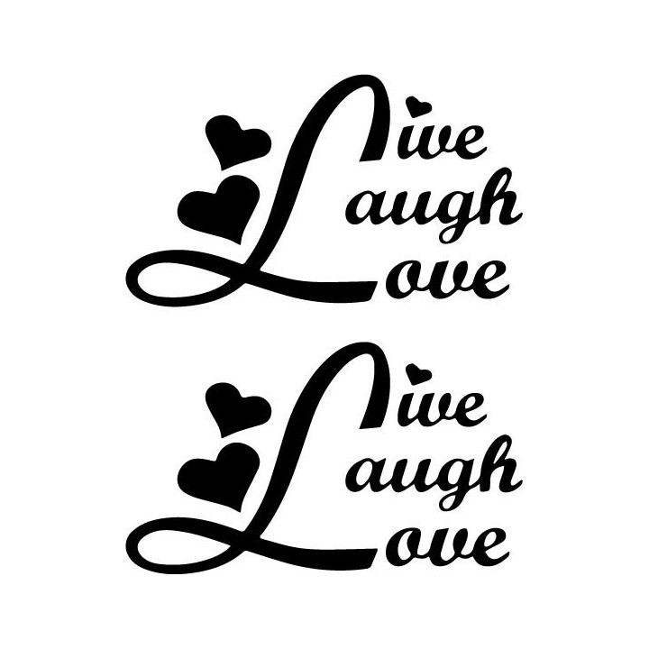 Live Laugh Love Stickers – Quote Home Decor Decals (2-Pack)