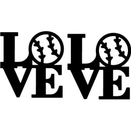 Love Baseball Stickers – Fan Player Softball Decals (2-Pack)