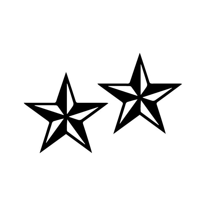 Nautical Star Stickers – Sailor Punk Rock Decals (2-Pack)