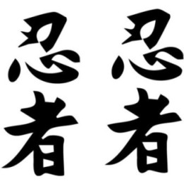 Ninja Kanji Stickers – Shinobi Japanese Decals (2-Pack)