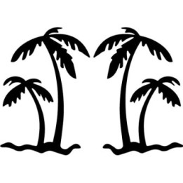Palm Tree Stickers – Tropical Beach Island Decals (2-Pack)