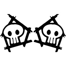 Gothic Skull Stickers – Dark Skeleton Decals (2-Pack)