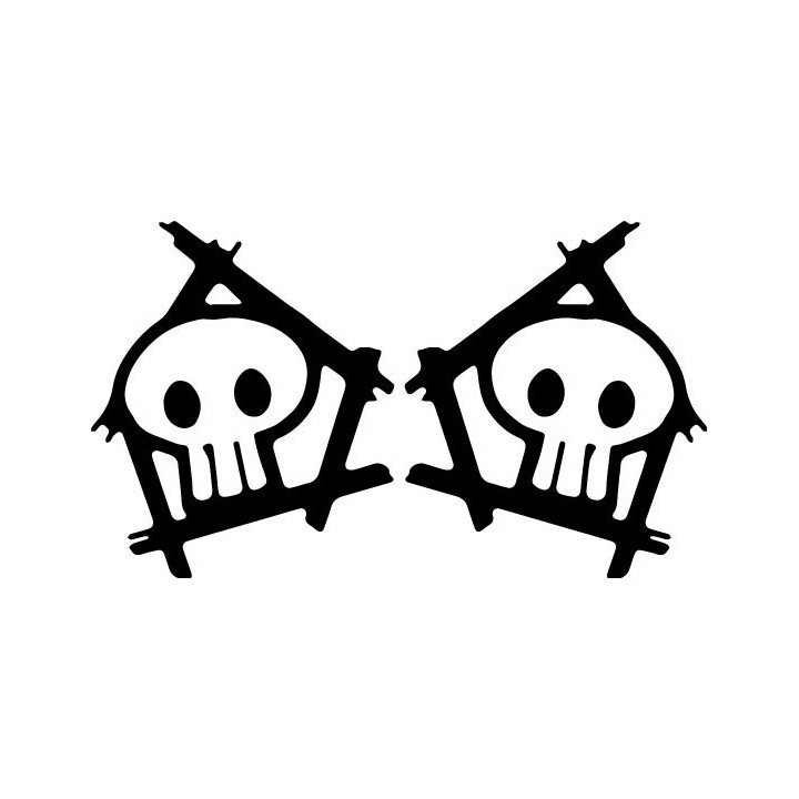 Gothic Skull Stickers – Dark Skeleton Decals (2-Pack)