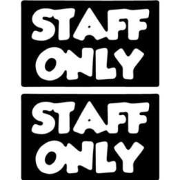 Staff Only Stickers – Door Sign Decals (2-Pack)