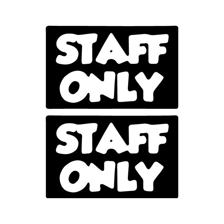 Staff Only Stickers – Door Sign Decals (2-Pack)
