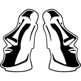 Easter Island Moai Stickers – Tiki Head Decals (2-Pack)