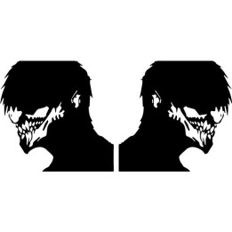Zombie Face Stickers – Undead Horror Decals (2-Pack)