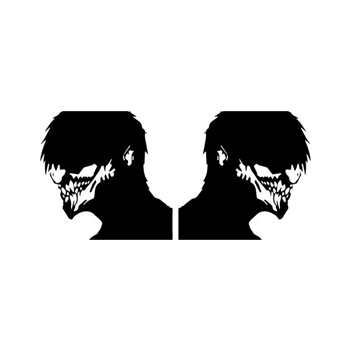 Zombie Face Stickers – Undead Horror Decals (2-Pack)