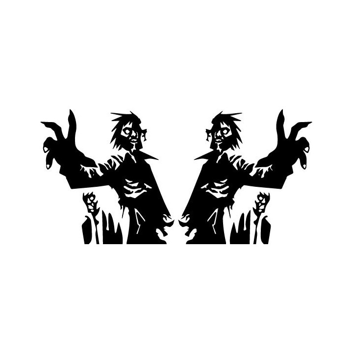 Zombie Stickers – Undead Horror Apocalypse Decals (2-Pack)