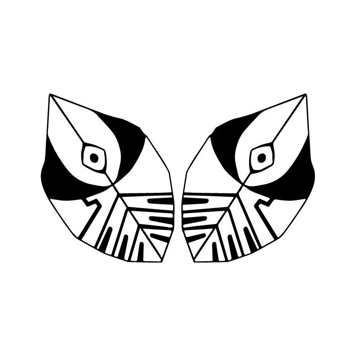 Gas Mask Biohazard Stickers – Tactical Eye Decals (2-Pack)