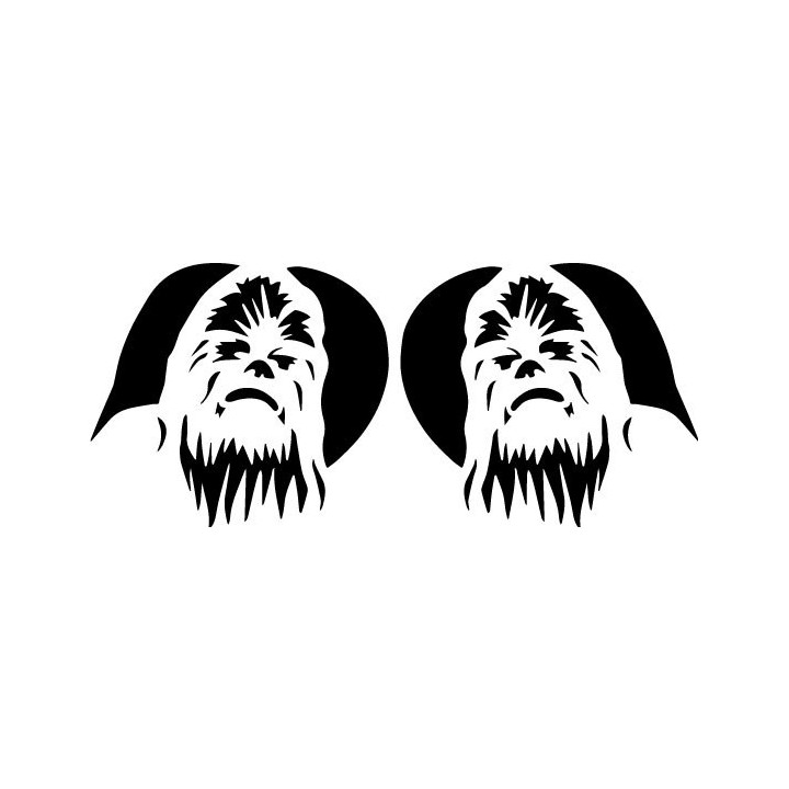 Chewbacca Stickers – Star Wars Wookiee Decals (2-Pack)