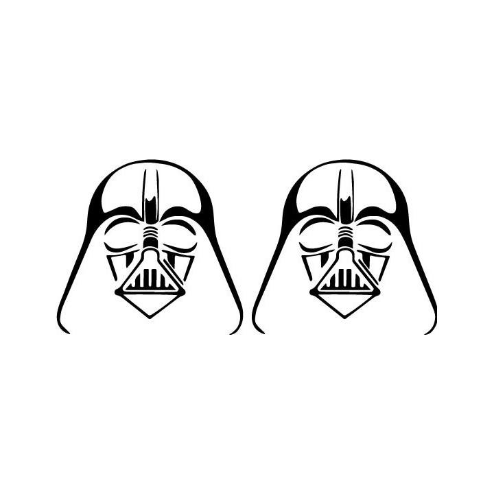 Star Wars Darth Vader Stickers – Helmet Decals (2-Pack)