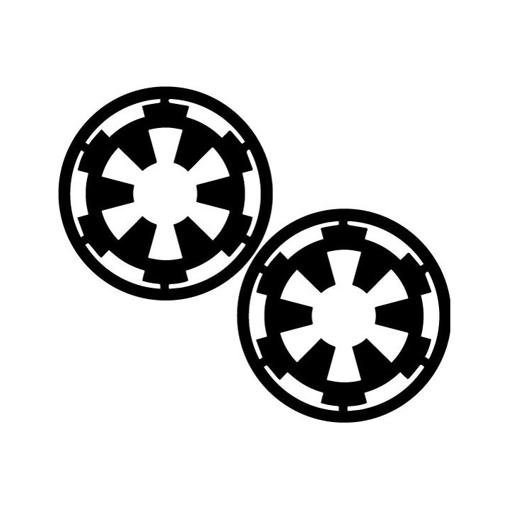 Star Wars Imperial Cog Stickers – Empire Logo Decals (2-Pack)