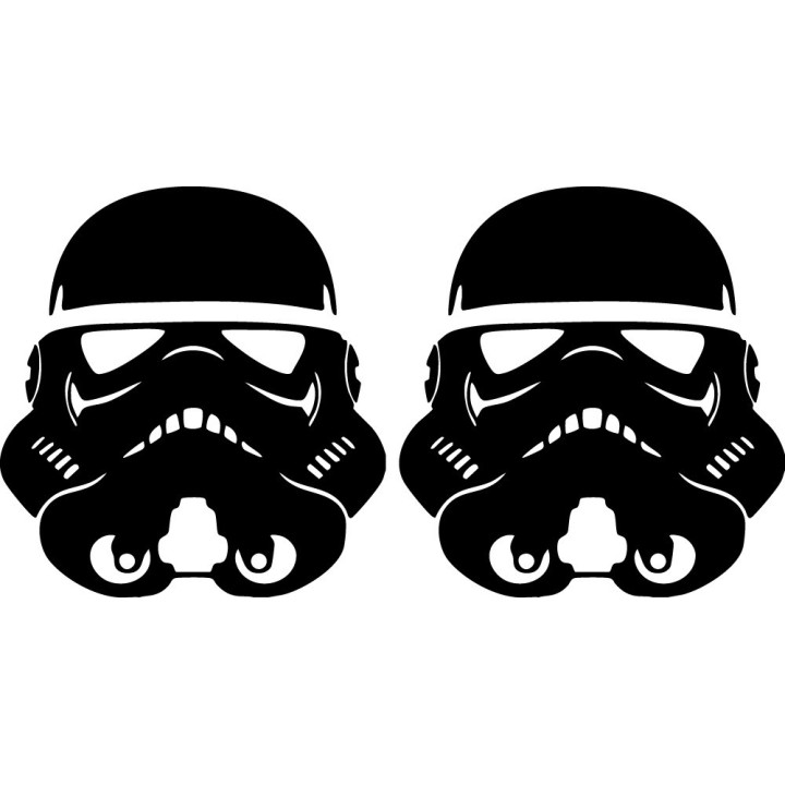Star Wars Stormtrooper Helmet Stickers – Decals (2-Pack)