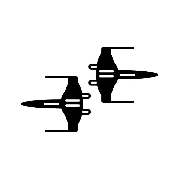 Star Wars X-Wing Fighter Stickers – Rebel Decals (2-Pack)