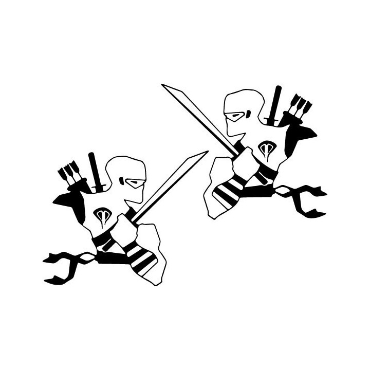 G.I. Joe Storm Shadow Stickers – Ninja Decals (2-Pack)