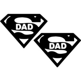 Super Dad Stickers – Father's Day Hero Decals (2-Pack)