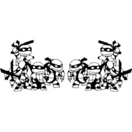 Ninja Turtles Squirtle Squad Stickers – TMNT Pokémon (2-Pack)