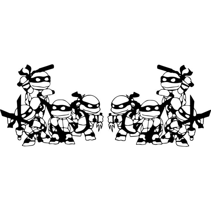 Ninja Turtles Squirtle Squad Stickers – TMNT Pokémon (2-Pack)