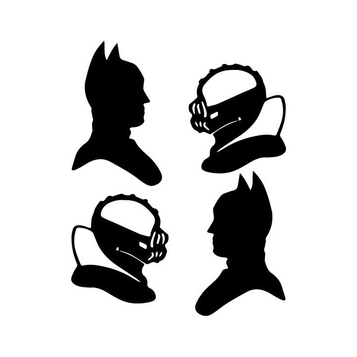 Batman vs Bane Stickers – Dark Knight Rises Decals (2-Pack)