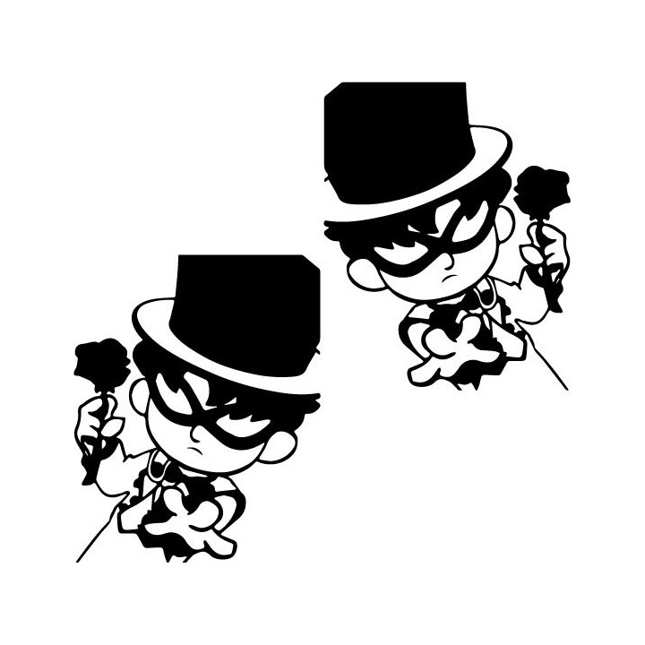 Tuxedo Mask Stickers – Sailor Moon Chibi Decals (2-Pack)