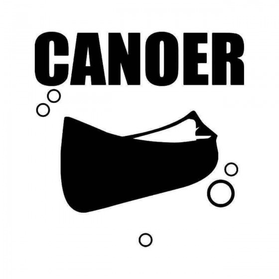 Canoer Canoe Sticker