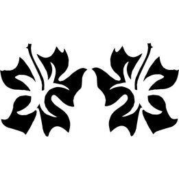 Hibiscus Flower Stickers – Tropical Hawaiian Decals (2-Pack)