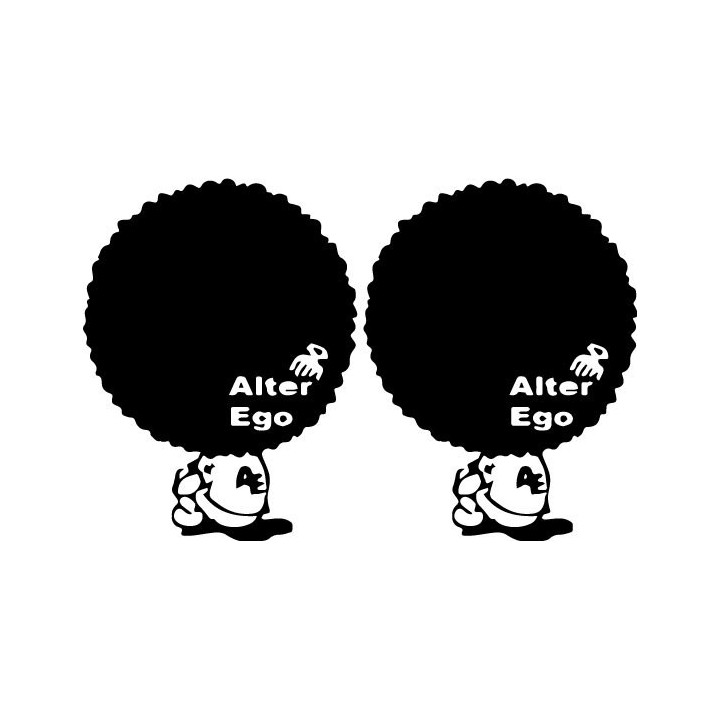 Alter Ego Afro Character Stickers – Street Style (2-Pack)