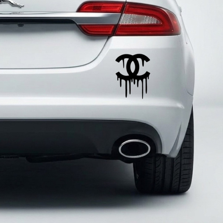Chanel Drip Logo Stickers – CC Drip Decals (2-Pack)
