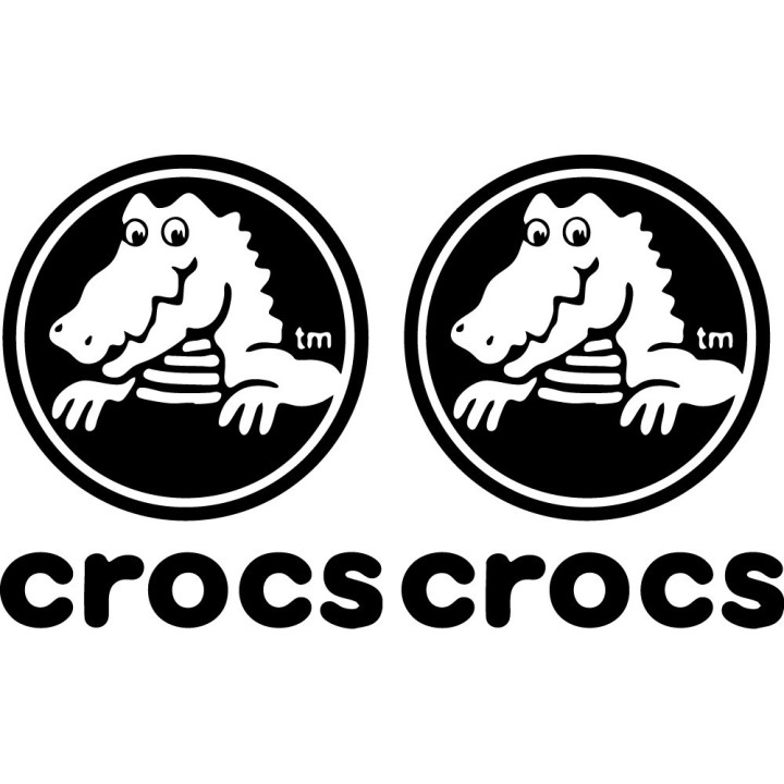Crocs Logo Stickers – Classic Clog Fan Decals (2-Pack)