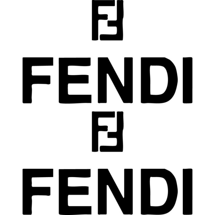 Fendi FF Logo Stickers – Baguette Peekaboo Decals (2-Pack)
