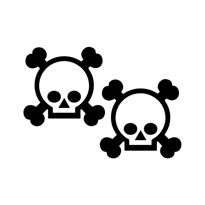 Skull & Crossbones Stickers – Punk Rock Decals (2-Pack)
