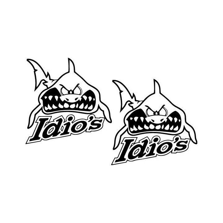 Idio's Shark Stickers – Shark Logo Decals (2-Pack)