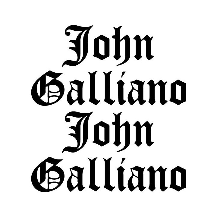 John Galliano Stickers – Fashion Designer Decals (2-Pack)