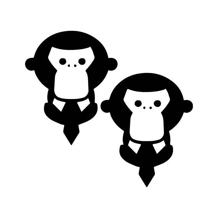 Monkey Town Gorilla Stickers – Urban Graphic Decals (2-Pack)